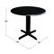 International Concepts Square Dual Drop Leaf Table, 36 in, Black, 36 W, 36 L, 30 in H, Wood, Black T46-36RP - alternate 8